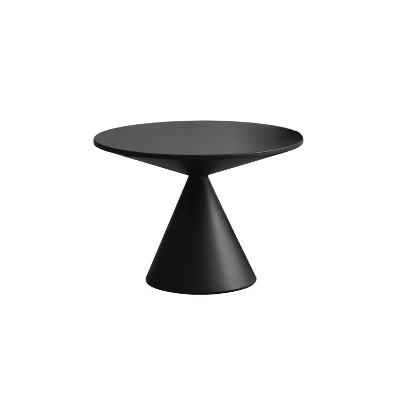 Contemporary Corner Table Metal Round Pedestal Side End Table