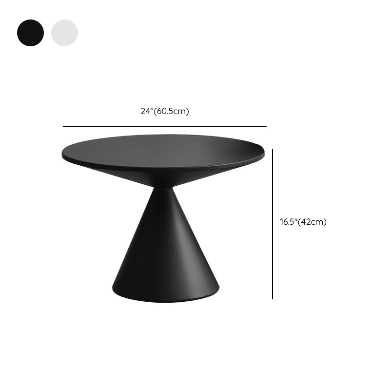 Contemporary Corner Table Metal Round Pedestal Side End Table