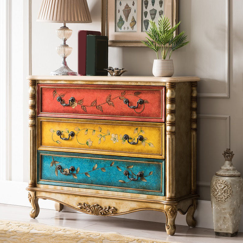 Traditional Vertical Dresser Wood Storage Bachelor Chest for Home