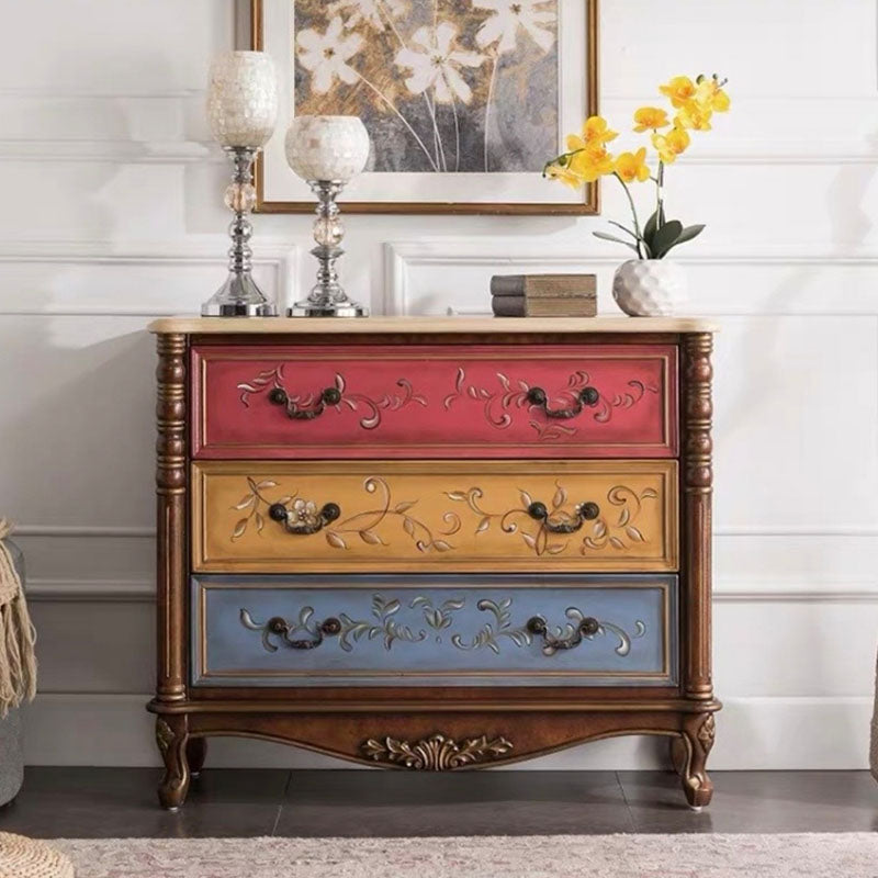Traditional Vertical Dresser Wood Storage Bachelor Chest for Home