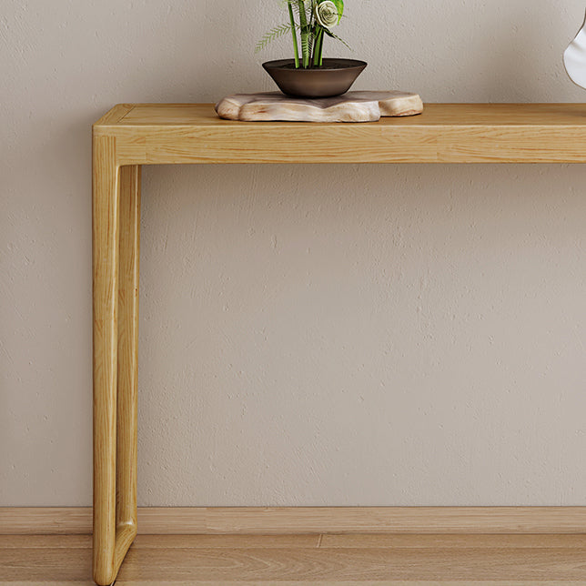 Modern Rectangular Console Table Wooden Console Sofa Table in Natural/Brown