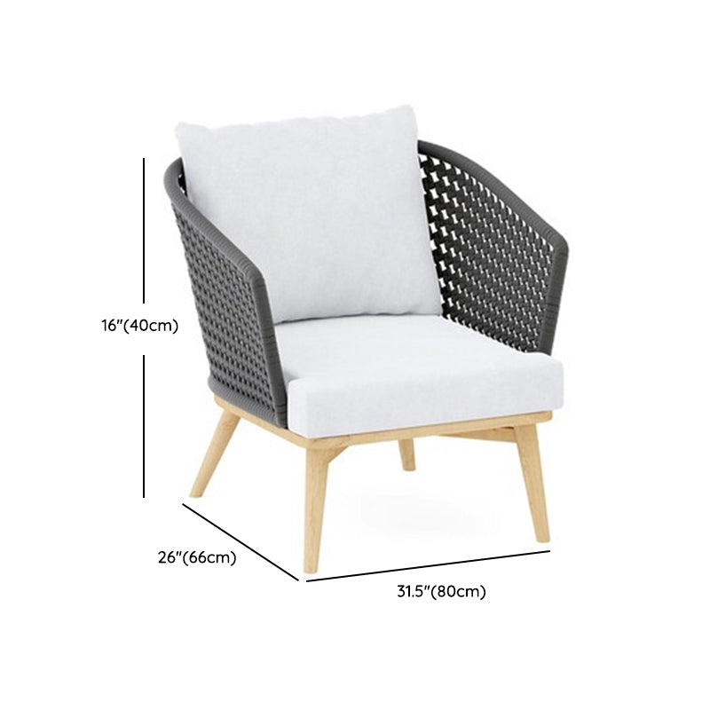 Boho Style 1/3/7 Pcs Patio Dining Table Set Wood Dining Table Set