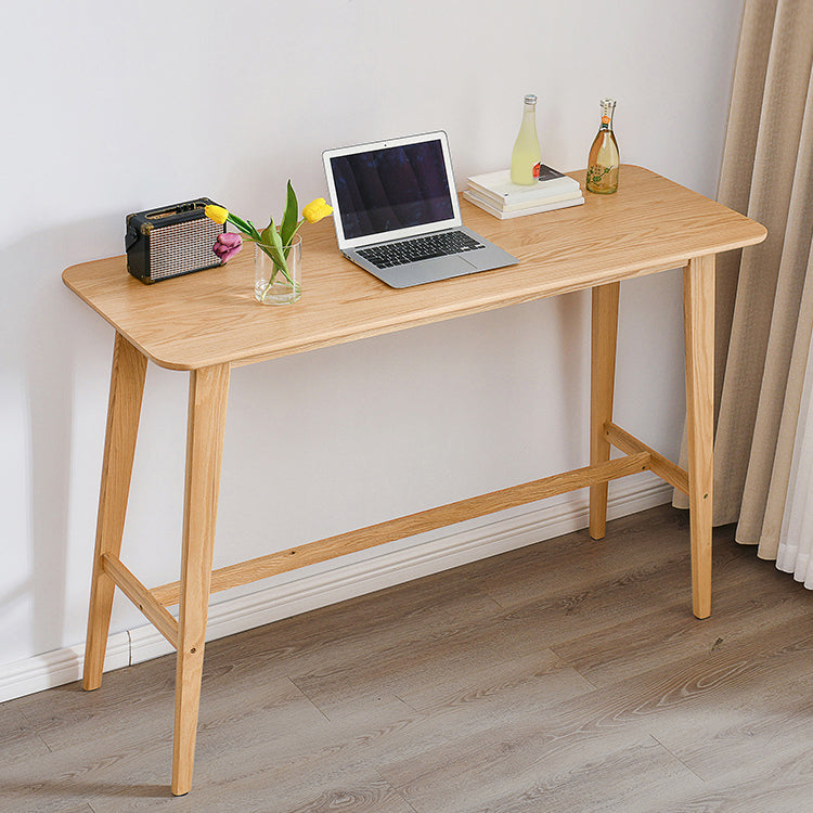 Contemporary Solid Wood Bar Dining Table Rectangle Bar Table in Natural
