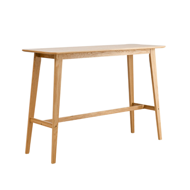 Contemporary Solid Wood Bar Dining Table Rectangle Bar Table in Natural