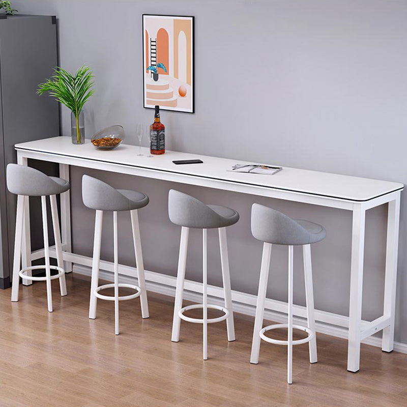 Contemporary Wood Bar Dining Table Rectangle Bar Table for Kitchen