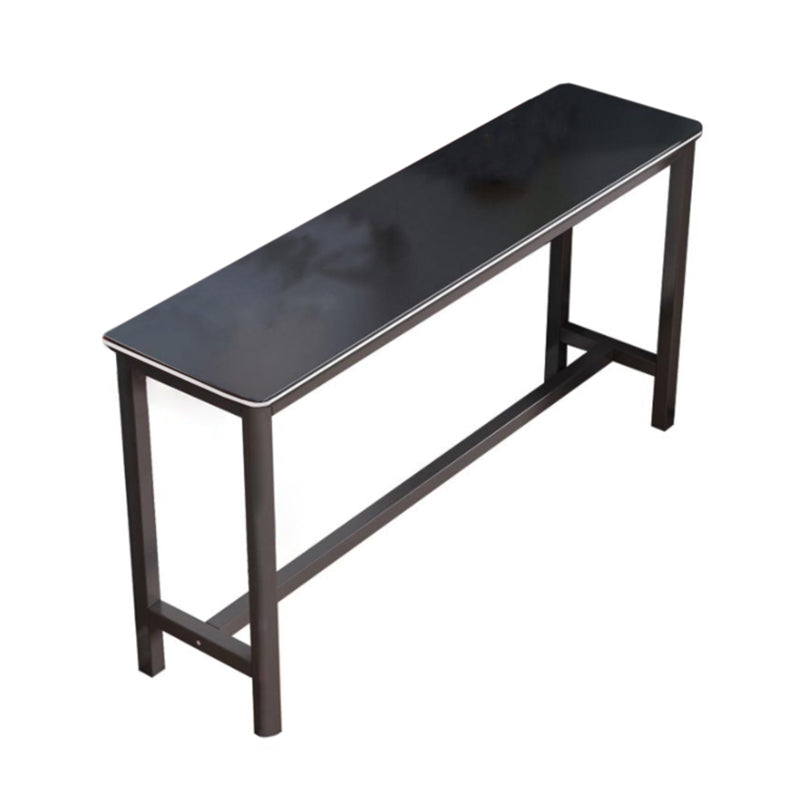 Contemporary Wood Bar Dining Table Rectangle Bar Table for Kitchen