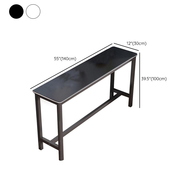 Contemporary Wood Bar Dining Table Rectangle Bar Table for Kitchen