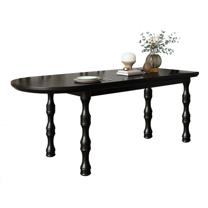 Modern Simple Dining Table Solid Wood Base Dinner Table for Living Room