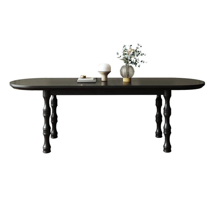 Modern Simple Dining Table Solid Wood Base Dinner Table for Living Room