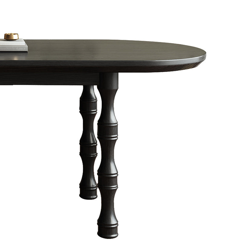 Modern Simple Dining Table Solid Wood Base Dinner Table for Living Room