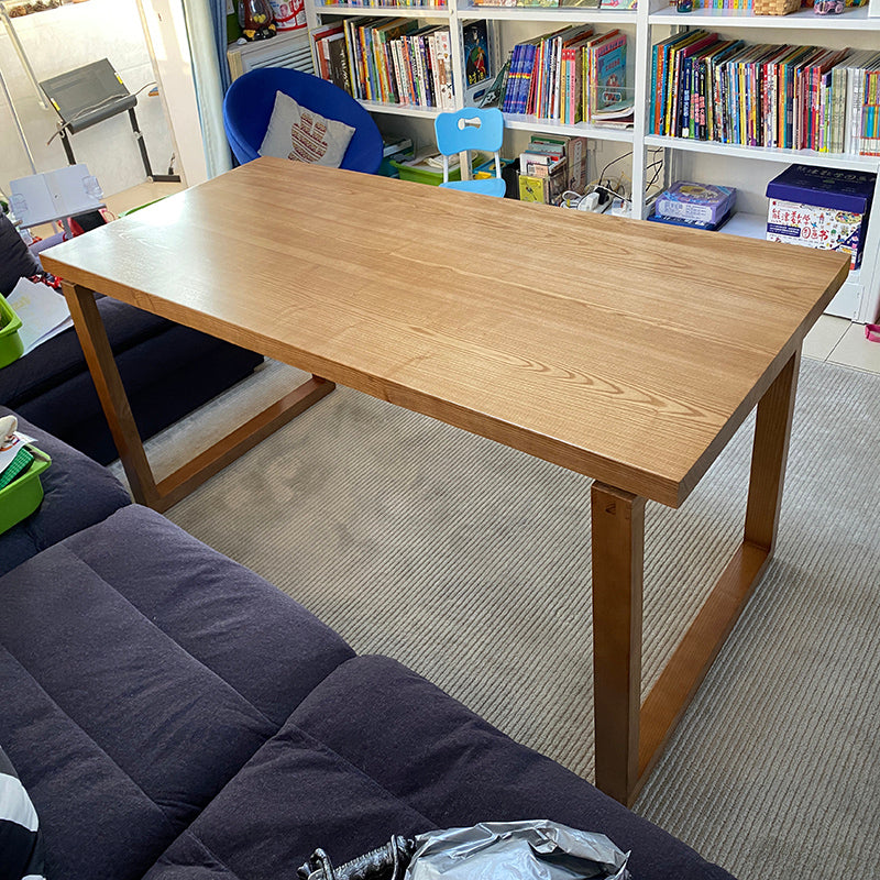 Solid Wooden Dining Table Rectangle Shape Dinner Table for Living Room