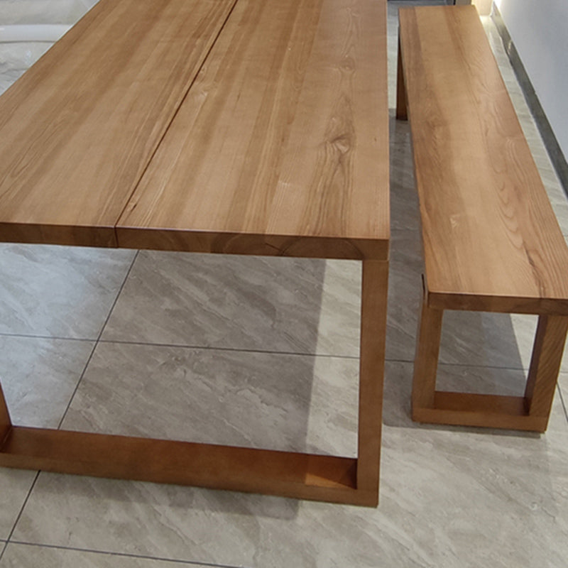Solid Wooden Dining Table Rectangle Shape Dinner Table for Living Room