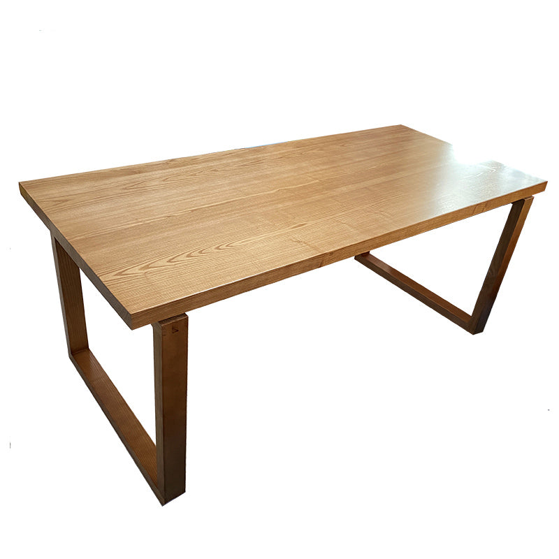 Solid Wooden Dining Table Rectangle Shape Dinner Table for Living Room