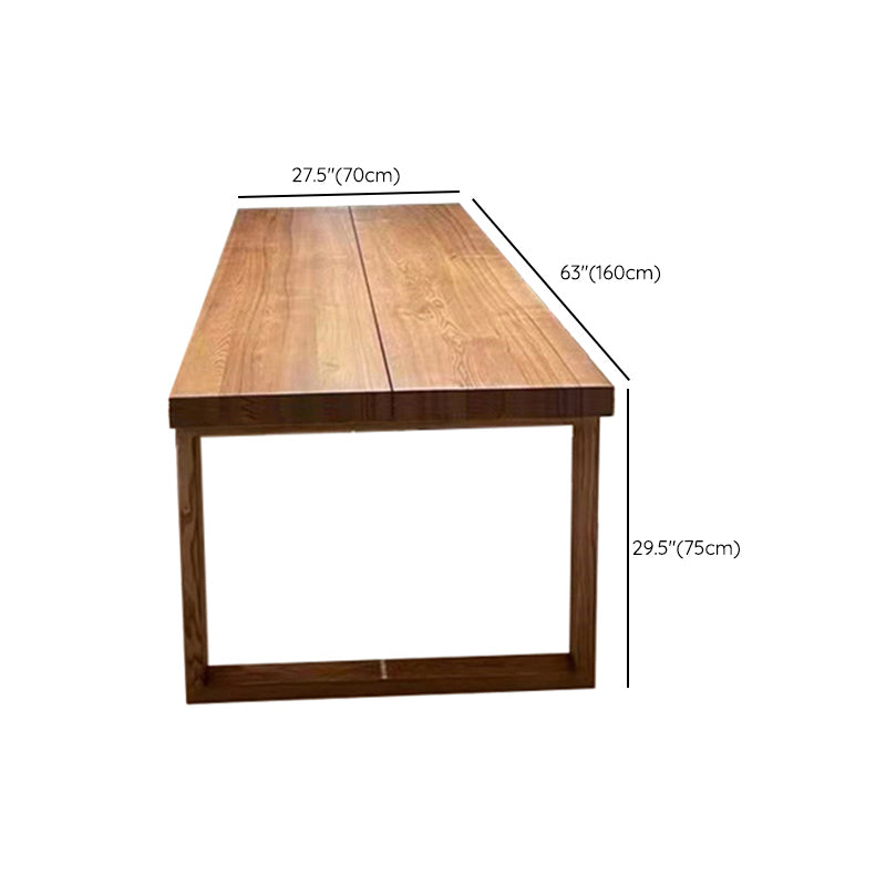 Solid Wooden Dining Table Rectangle Shape Dinner Table for Living Room