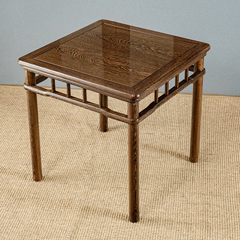 Modern Simple Dining Table Square Dinner Table with Solid Wood Legs
