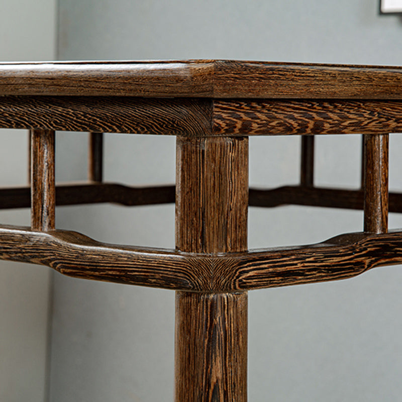Modern Simple Dining Table Square Dinner Table with Solid Wood Legs