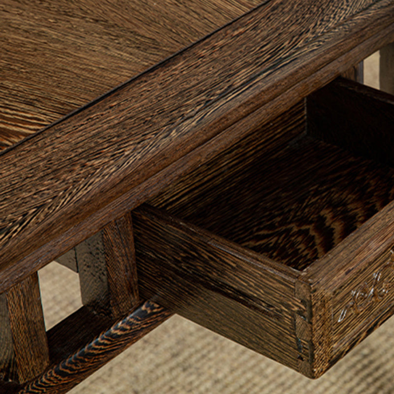 Modern Simple Dining Table Square Dinner Table with Solid Wood Legs