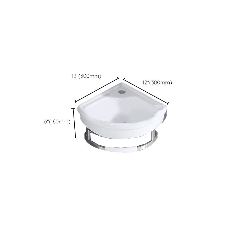 Contemporary Bathroom Sink with Pop-Up Drain Resin Specialty Wall Mount Bathroom Sink