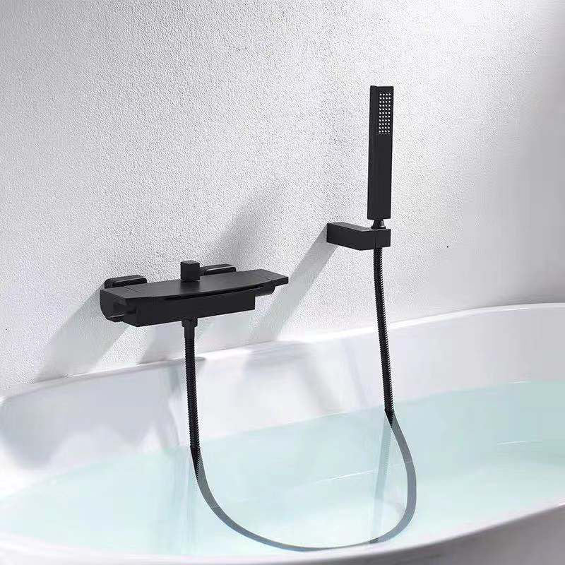 Wall Mounted Bath Faucet Solid Color Waterfall Bathroom Faucet
