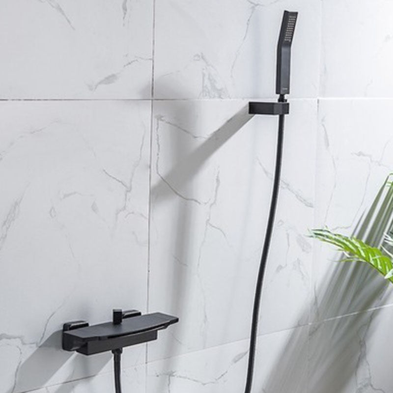 Wall Mounted Bath Faucet Solid Color Waterfall Bathroom Faucet