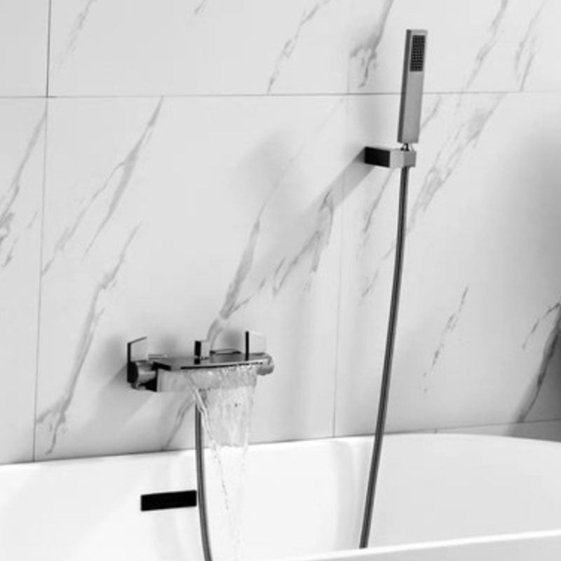 Wall Mounted Bath Faucet Solid Color Waterfall Bathroom Faucet