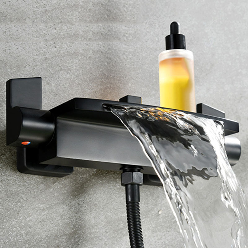 Wall Mounted Bath Faucet Solid Color Waterfall Bathroom Faucet