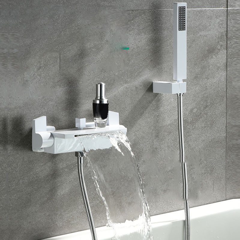 Wall Mounted Bath Faucet Solid Color Waterfall Bathroom Faucet