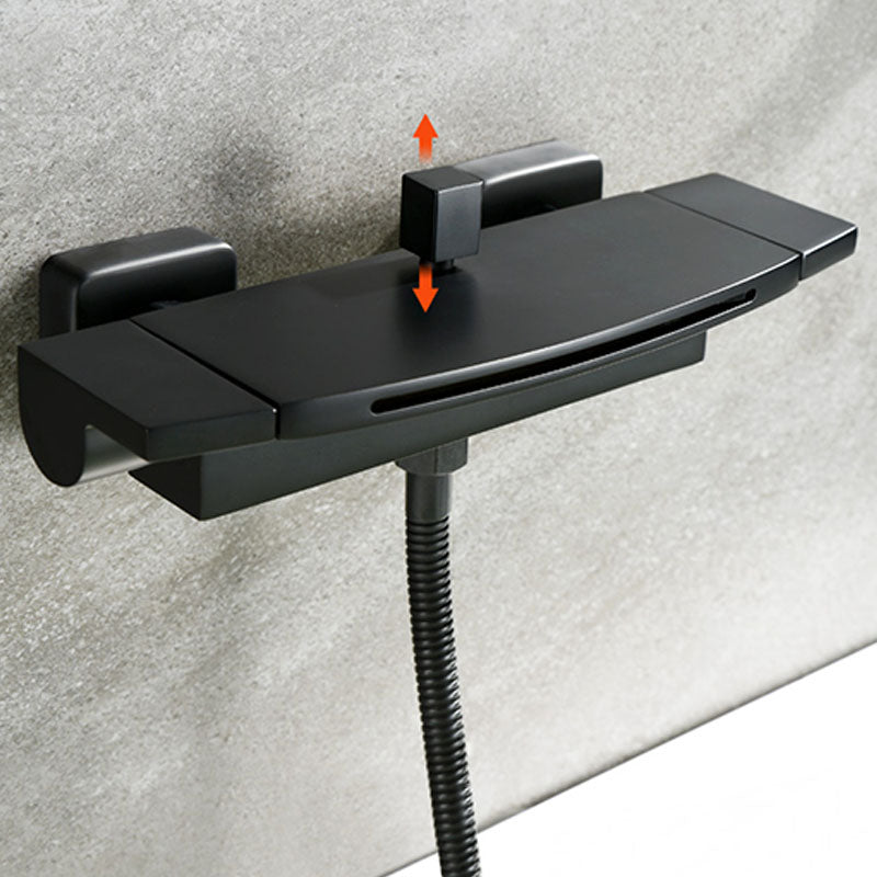 Wall Mounted Bath Faucet Solid Color Waterfall Bathroom Faucet