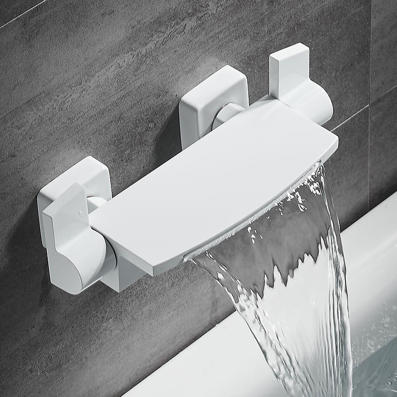 Wall Mounted Bath Faucet Solid Color Waterfall Bathroom Faucet