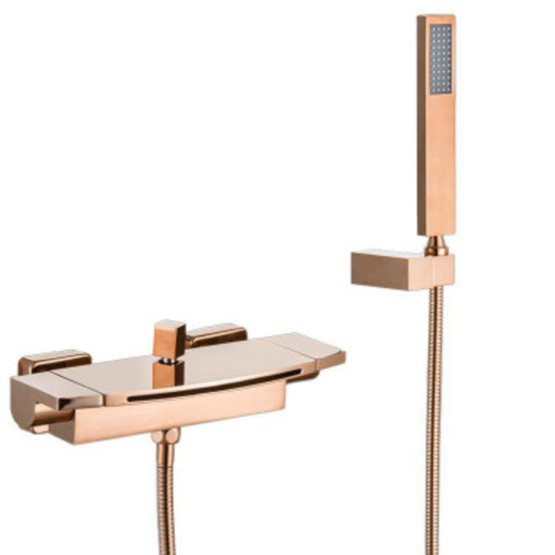 Wall Mounted Bath Faucet Solid Color Waterfall Bathroom Faucet