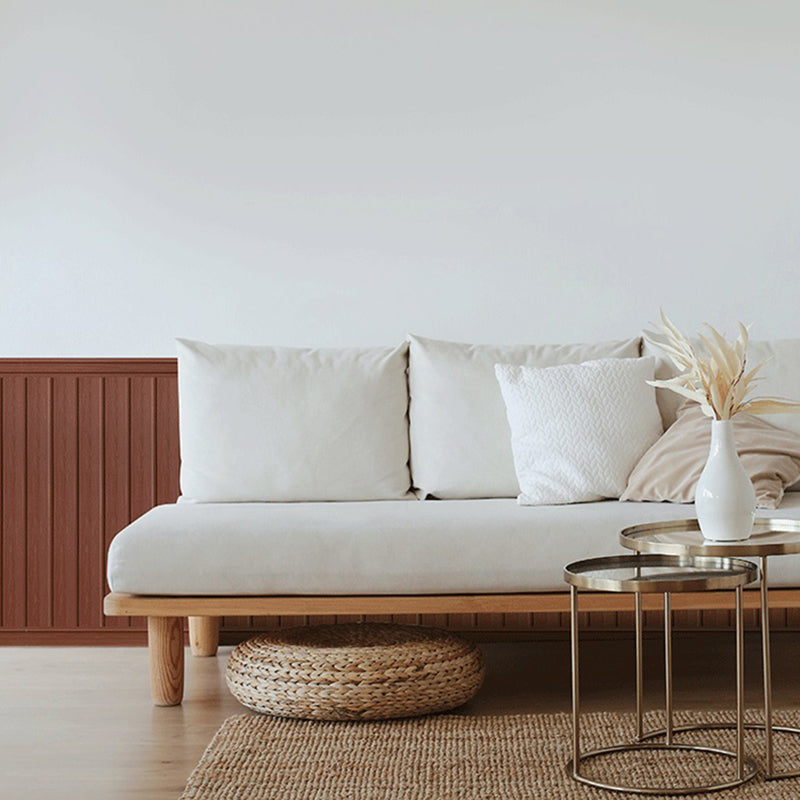 Modern Style Pearl Wainscoting Wood Grain Wall Access Panel Peel and Stick Wall Tile