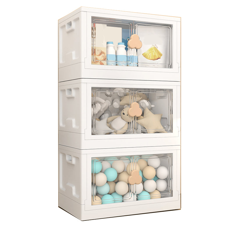 Plastic Kids Armoire Closet Modern Style Armoire Cabinet in White