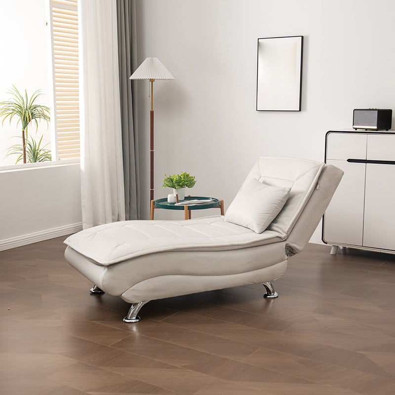 Modern Chaise Lounge Solid Color Armless Chaise Lounge Sofa for Bedroom