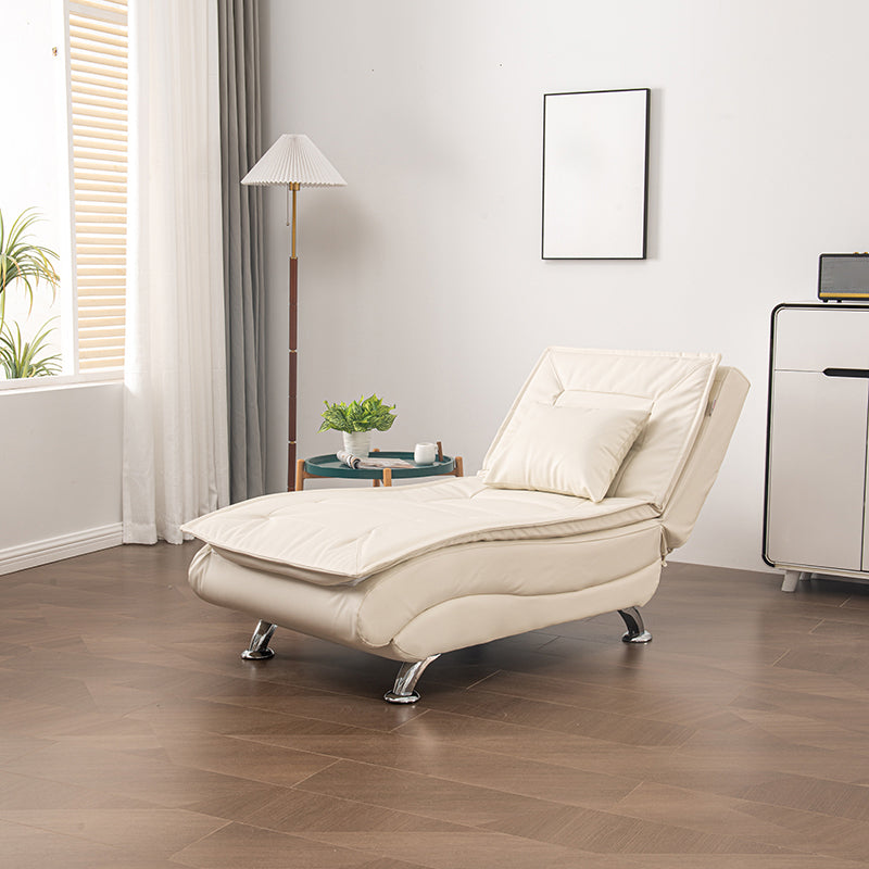 Modern Chaise Lounge Solid Color Armless Chaise Lounge Sofa for Bedroom