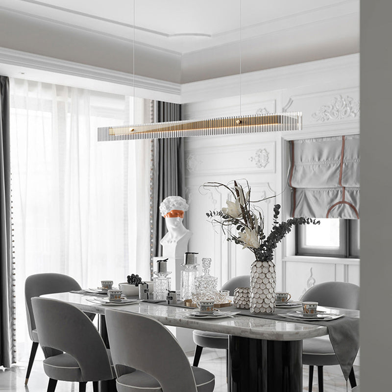 Modern Single Golden Kitchen Island Lighting LED Island Pendant Lighting