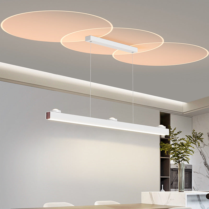 Single White/Black Modern Ceiling Light LED Island Lighting for Dining Room