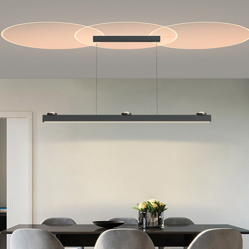 Single White/Black Modern Ceiling Light LED Island Lighting for Dining Room