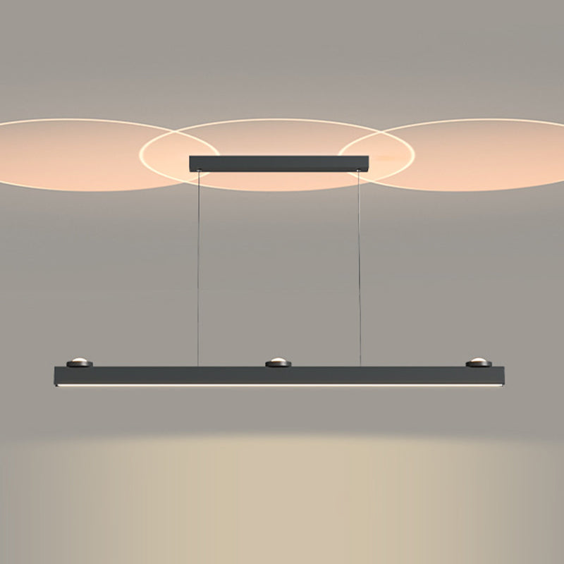 Single White/Black Modern Ceiling Light LED Island Lighting for Dining Room
