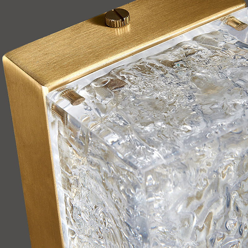 Rectangle Modern Wall Mounted Fixture Solid Brass and Resin LED Wall Sconce