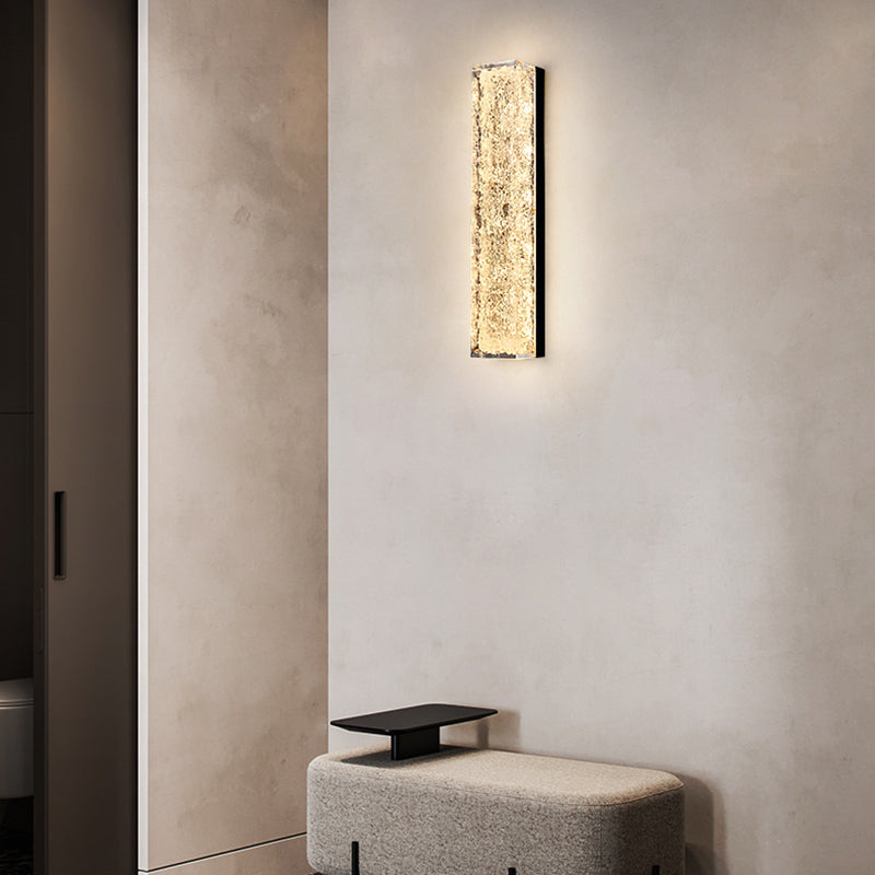 Rectangle Modern Wall Mounted Fixture Solid Brass and Resin LED Wall Sconce