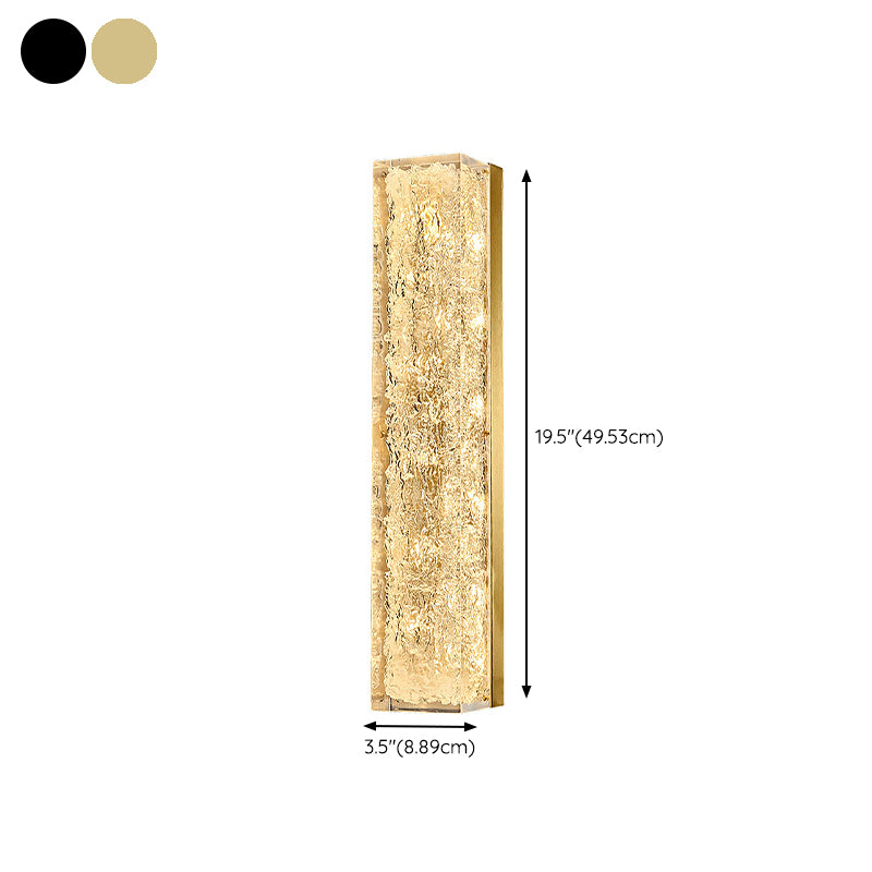 Rectangle Modern Wall Mounted Fixture Solid Brass and Resin LED Wall Sconce