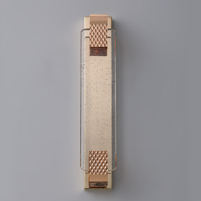 LED Crystal Wall Mount Lighting in Gold & Clear Modern Wall Sconce