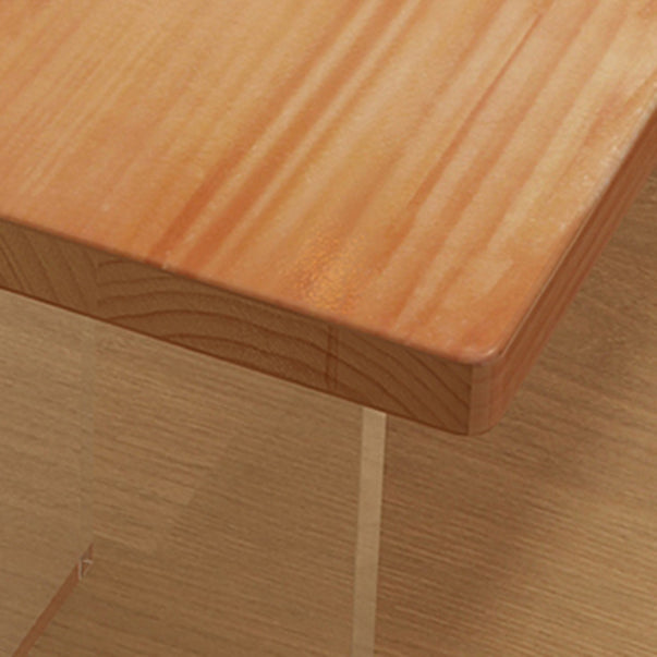 Fixed Modern Dinette Set 1/7 Pcs Brown Solid Wood Furniture for Home