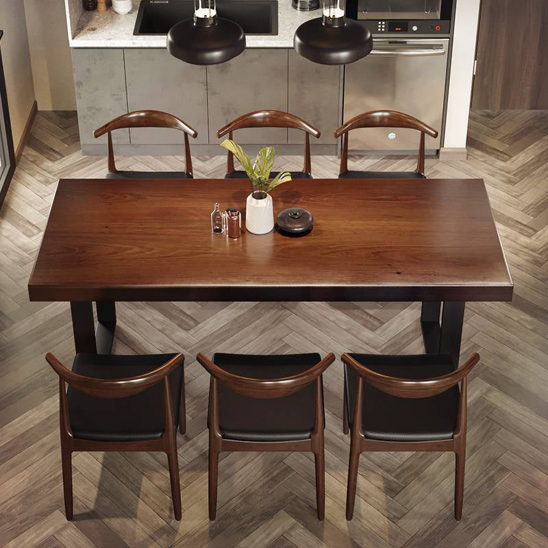 Industrial Solid Wood Furniture 1/4/5/7 Pcs Standard Height Dining Room Table Set