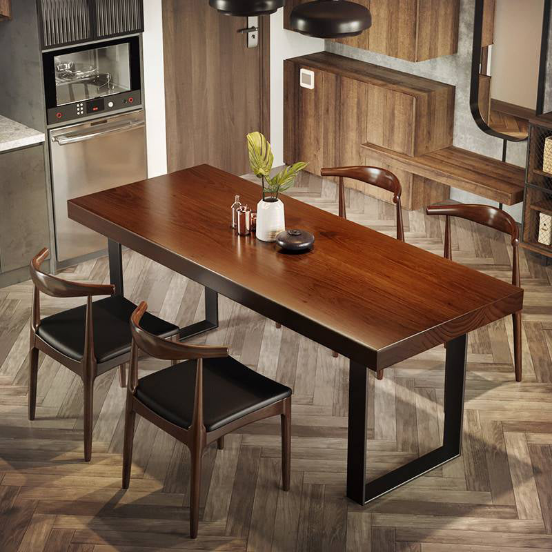 Industrial Solid Wood Furniture 1/4/5/7 Pcs Standard Height Dining Room Table Set