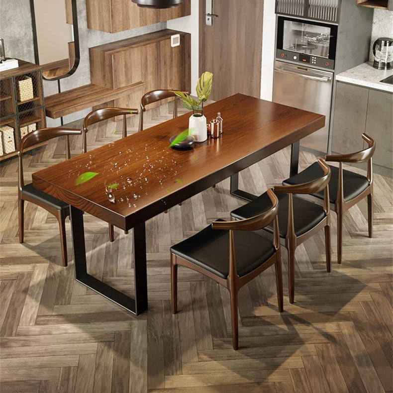 Industrial Solid Wood Furniture 1/4/5/7 Pcs Standard Height Dining Room Table Set