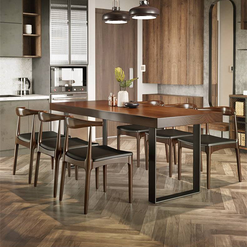 Industrial Solid Wood Furniture 1/4/5/7 Pcs Standard Height Dining Room Table Set