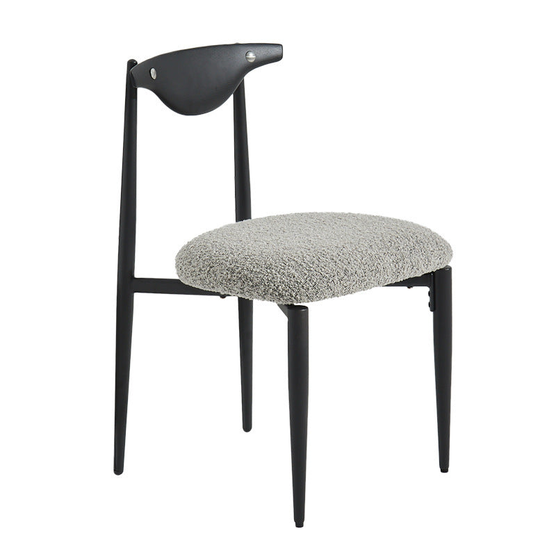 Industrial Style Armless Dining Chairs Solid Wood Open Back Chairs for Bedroom