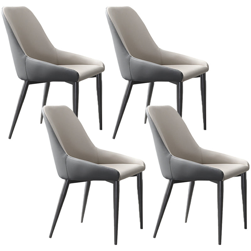 Industrial Style Arm Chair Faux Leather Parsons Chairs for Bedroom