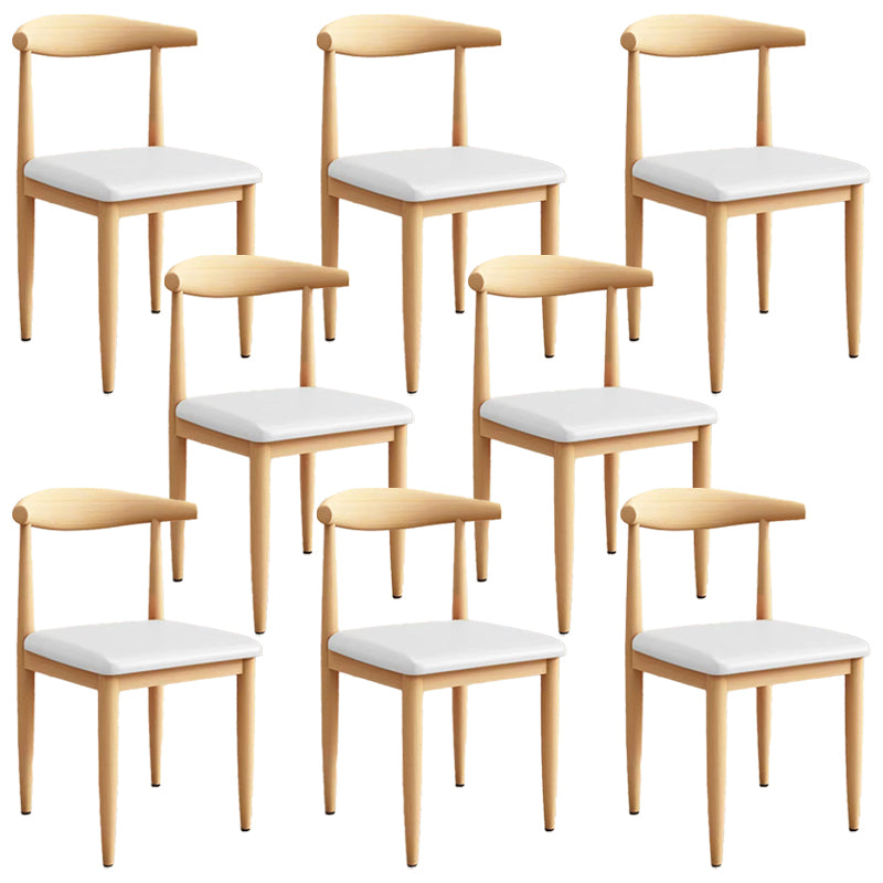 Modern Kitchen Dining Chairs Open Back Dining Chair with Metal Base